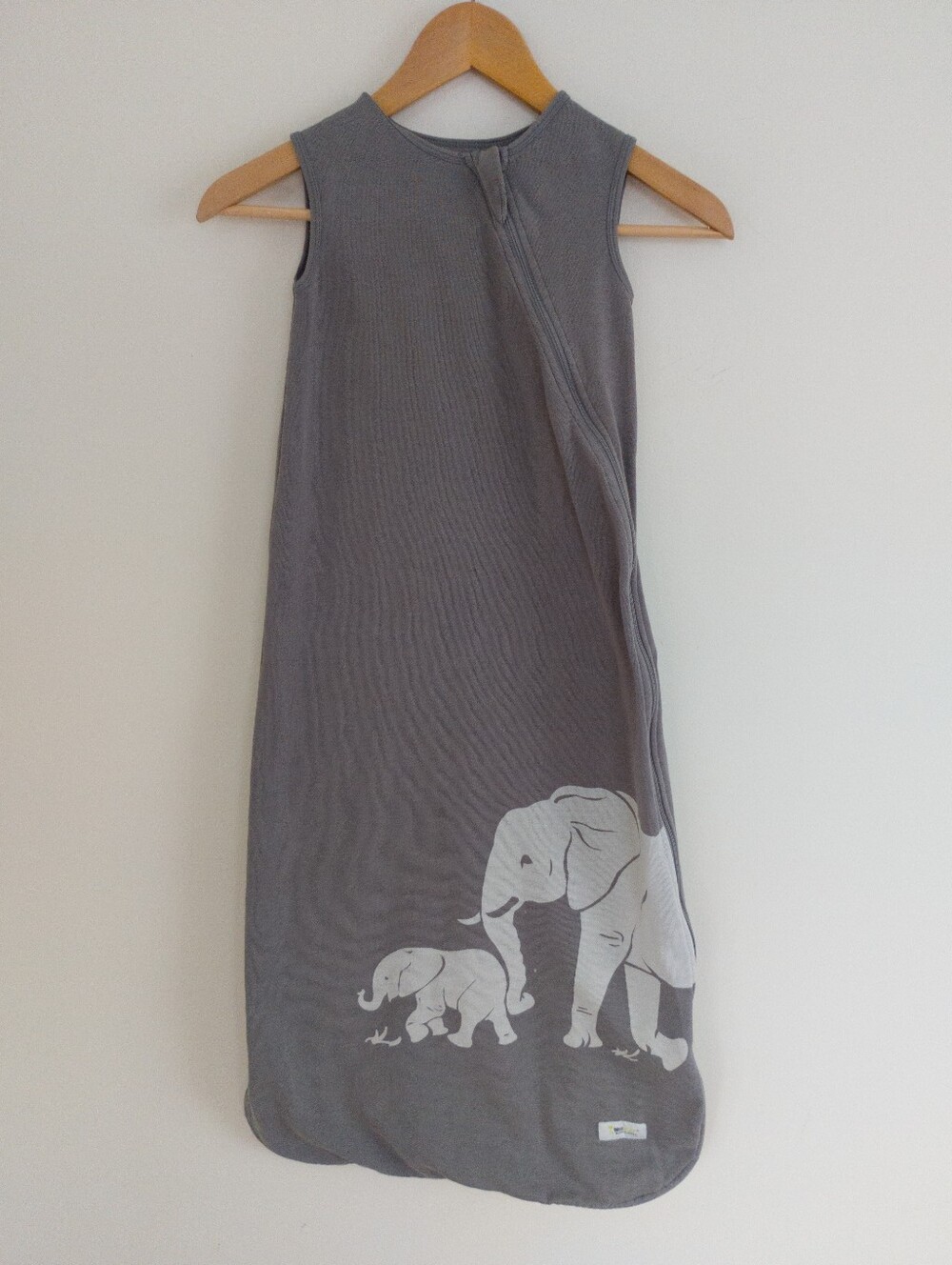 Wee Urban Grey Elephant Organic Cotton Sleep Sack 18-36 Months